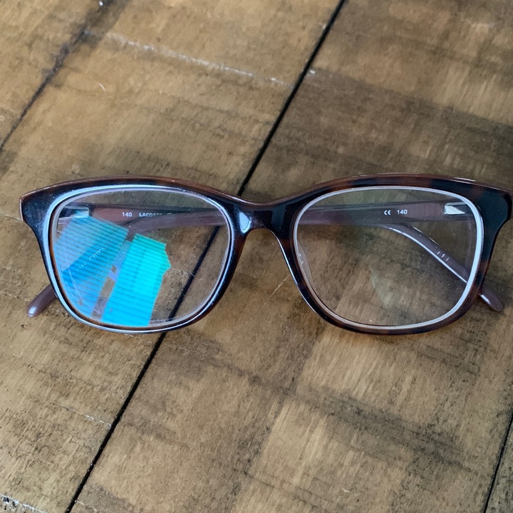 Tortoise brown Lacoste glasses